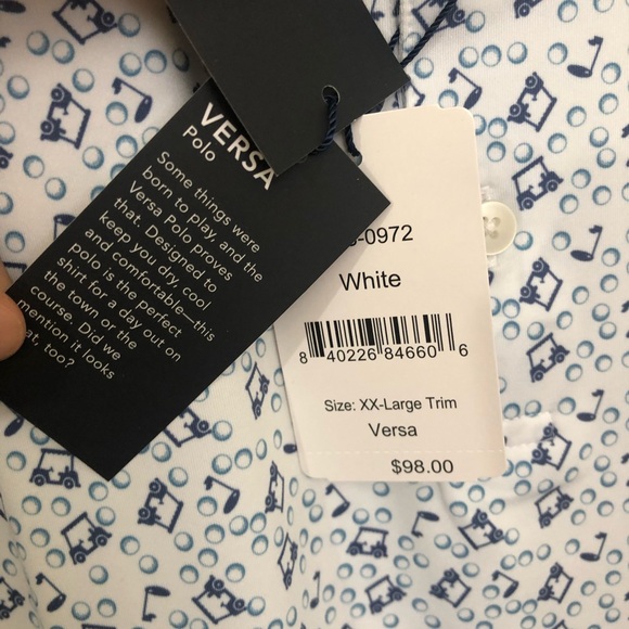 Mizzen+Main Mens XXL Versa Polo Shirt Trim Fit Short Sleeve Golf Graphic NWT - Picture 6 of 12